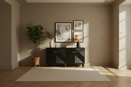 Wide angle interior scene