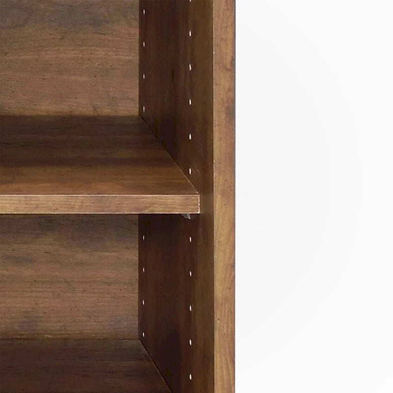 Sliding Door Shoe Cabinet with Adjustable Shelves – Oak Finish