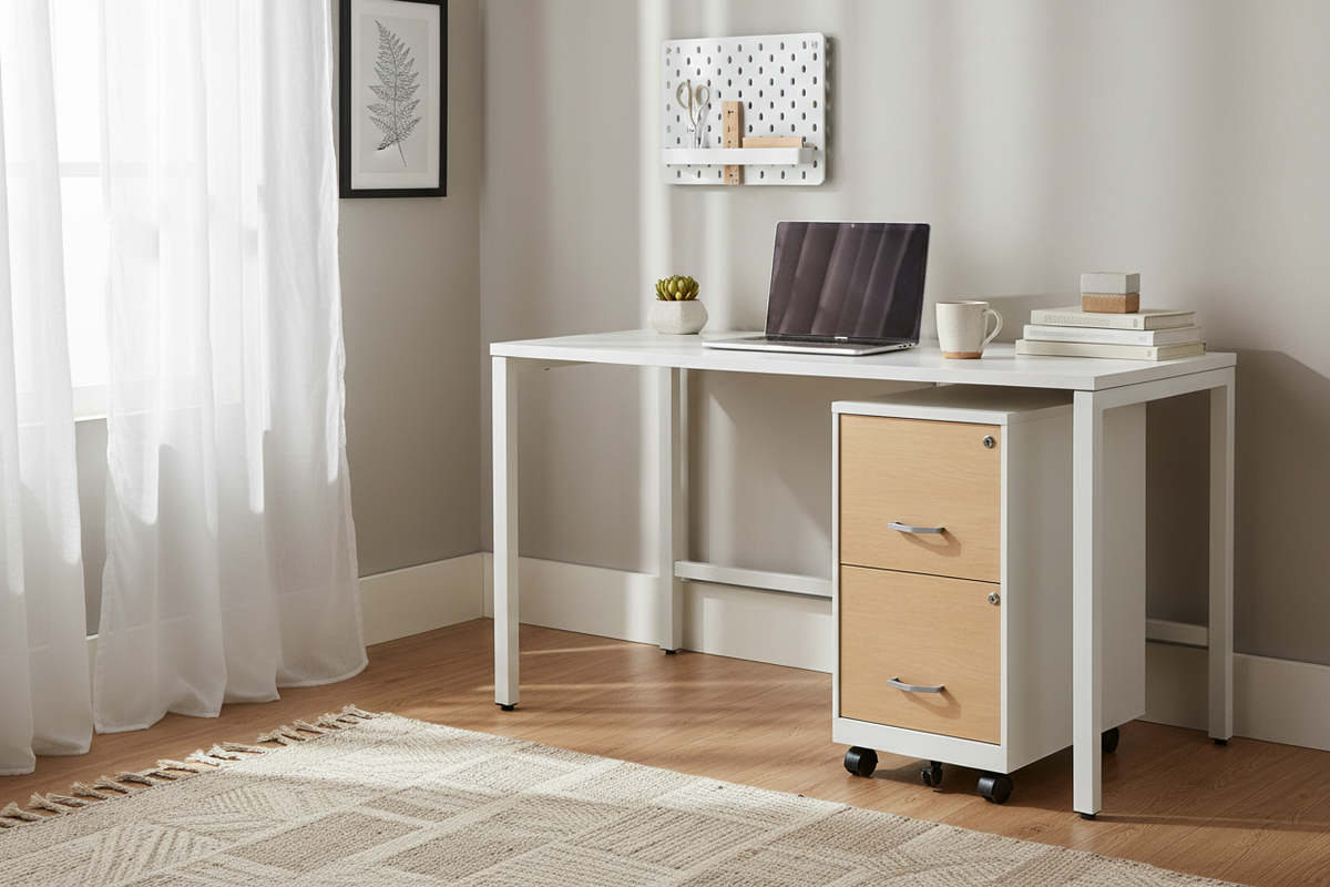 2-Drawer File Cabinet in Home Office Scene