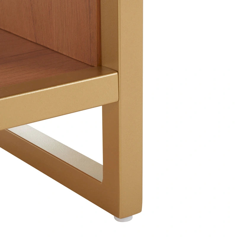 Cushioned Storage Bench with Open Shelf and Wood Base