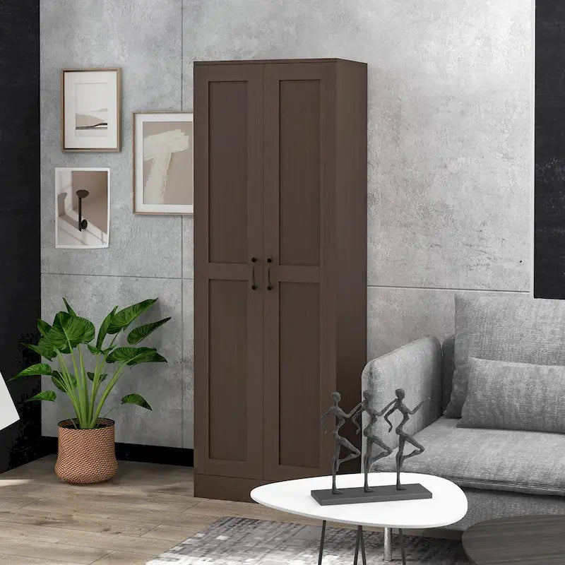 69" Tall Storage Cabinet with Soft-Close Doors and Adjustable Shelves