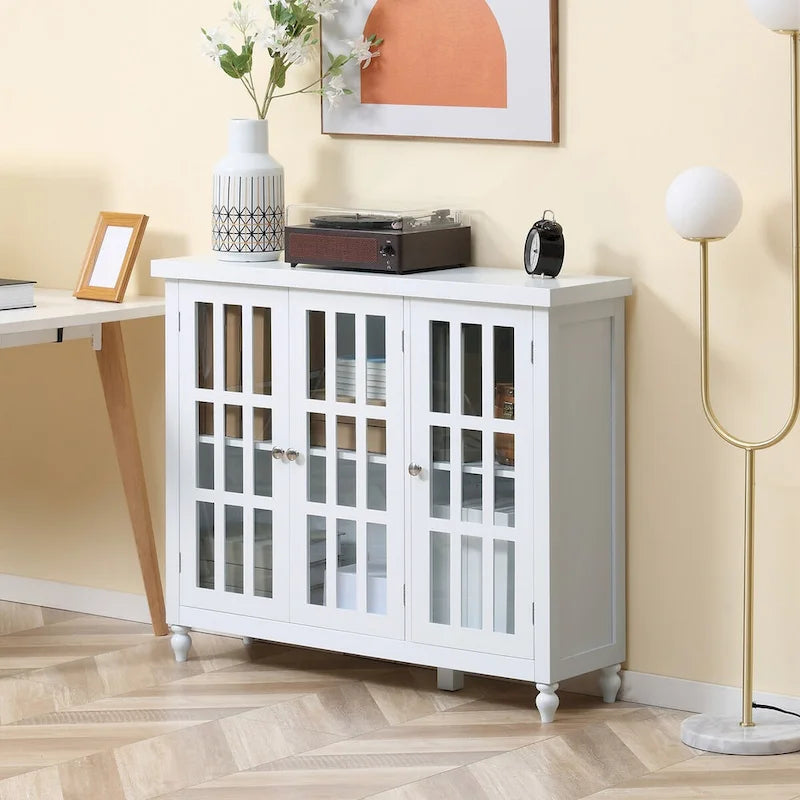 69" Tall Storage Cabinet with Soft-Close Doors and Adjustable Shelves