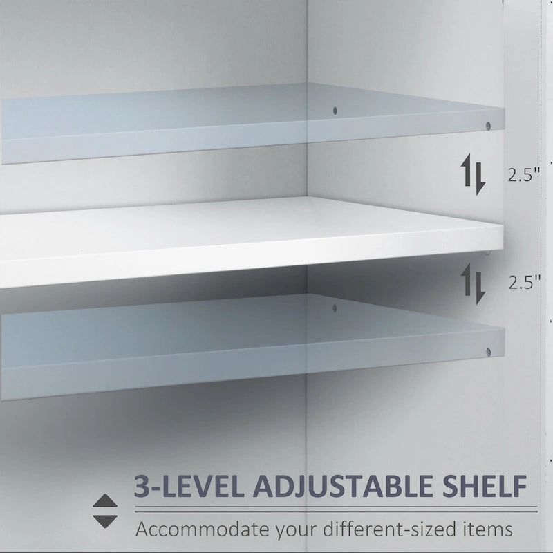 69" Tall Storage Cabinet with Soft-Close Doors and Adjustable Shelves