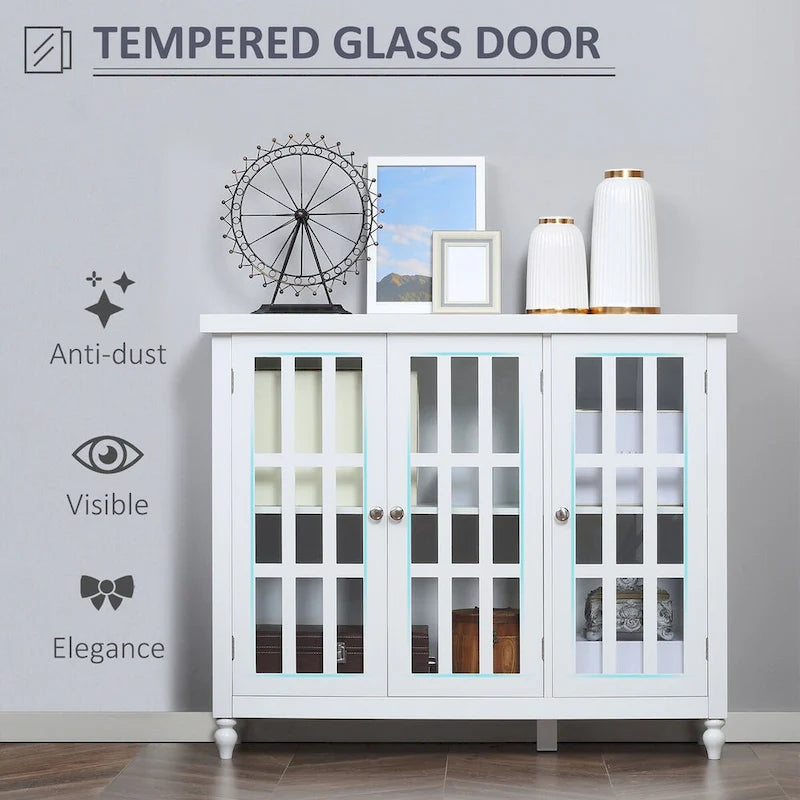 69" Tall Storage Cabinet with Soft-Close Doors and Adjustable Shelves