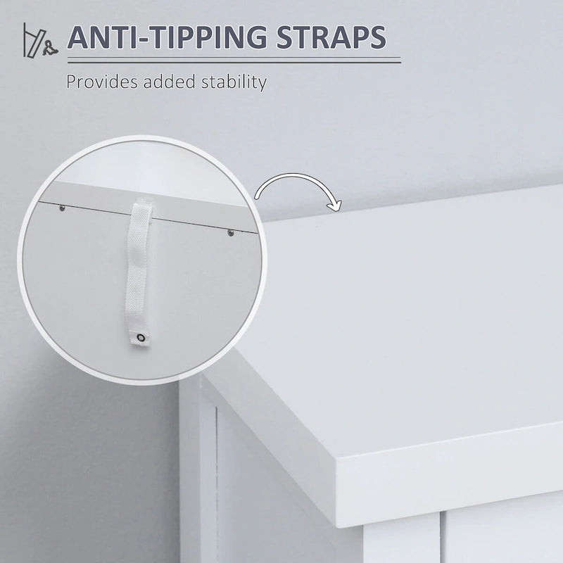 69" Tall Storage Cabinet with Soft-Close Doors and Adjustable Shelves
