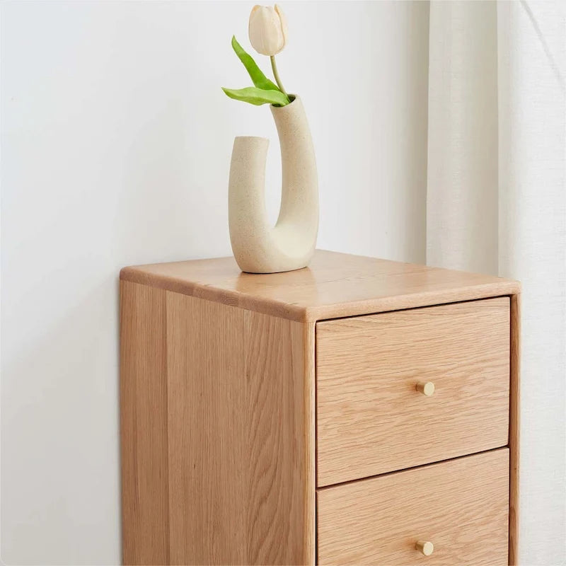 Armario independiente de madera maciza con cajones