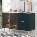 Modern Light Luxury Sideboard with Glass Doors and Drawers