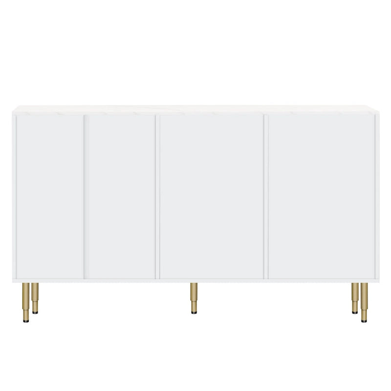 Modern Light Luxury Sideboard with Glass Doors and Drawers