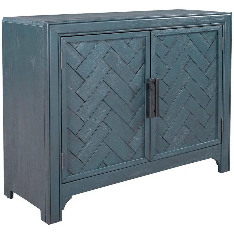 Vintage Style 2-Door Accent Cabinet with Adjustable Shelf