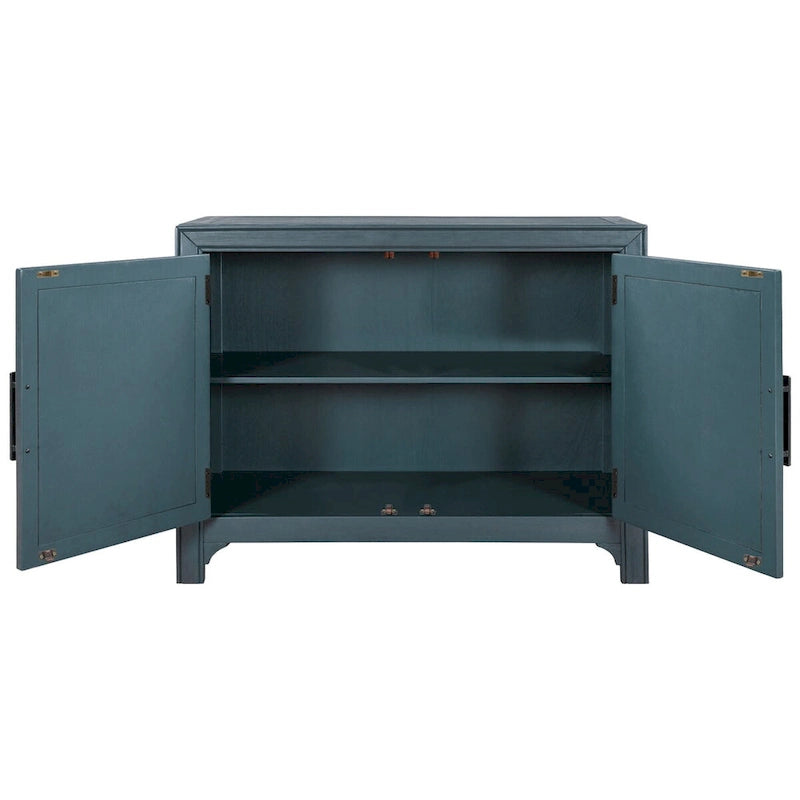 Vintage Style 2-Door Accent Cabinet with Adjustable Shelf