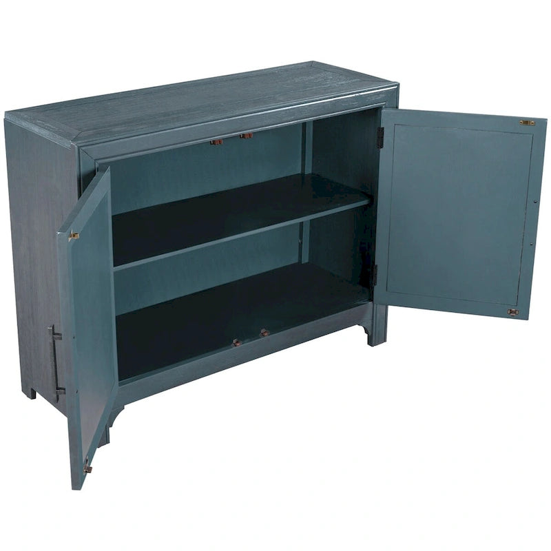 Vintage Style 2-Door Accent Cabinet with Adjustable Shelf