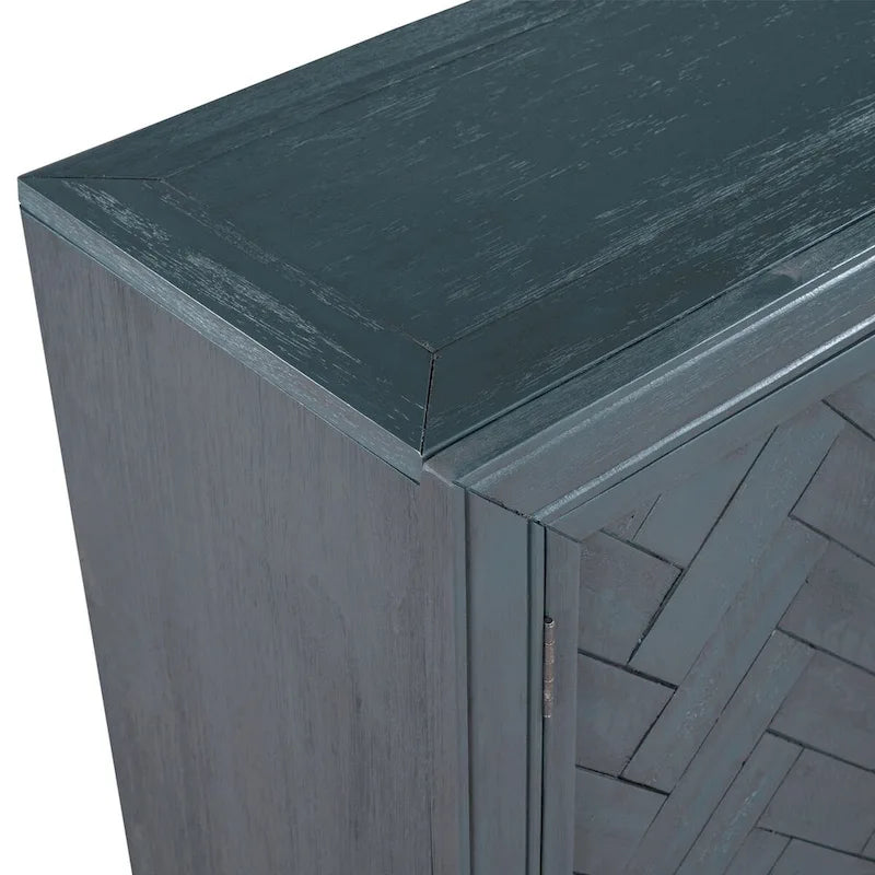 Vintage Style 2-Door Accent Cabinet with Adjustable Shelf