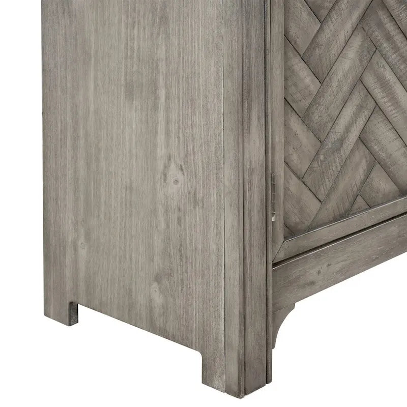 Vintage Style 2-Door Accent Cabinet with Adjustable Shelf