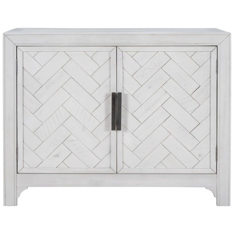 Vintage Style 2-Door Accent Cabinet with Adjustable Shelf