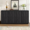 4-Door Ash Veneer Sideboard with Adjustable Shelves