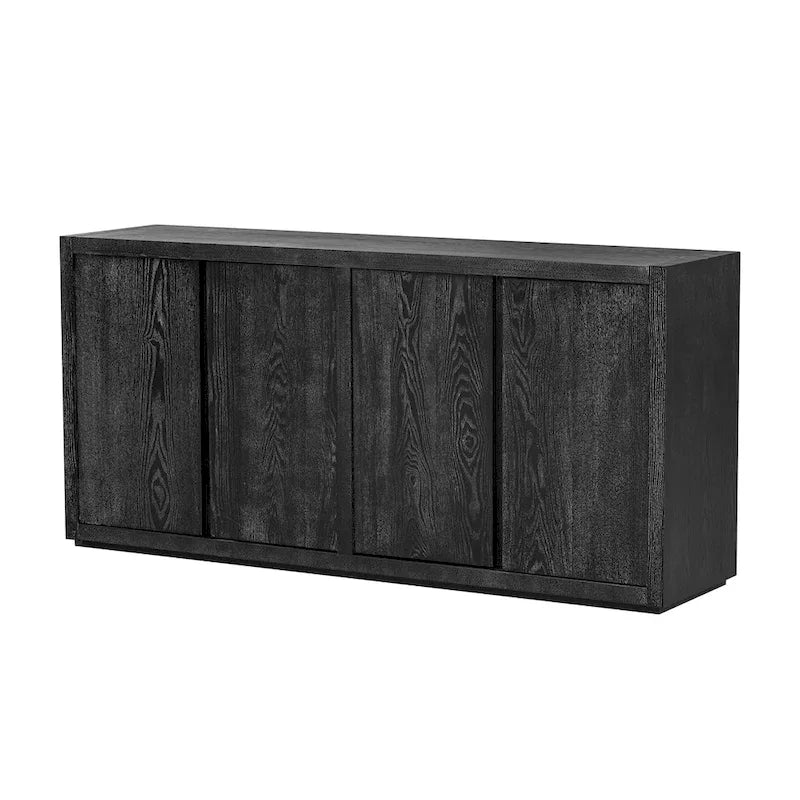 4-Door Ash Veneer Sideboard with Adjustable Shelves