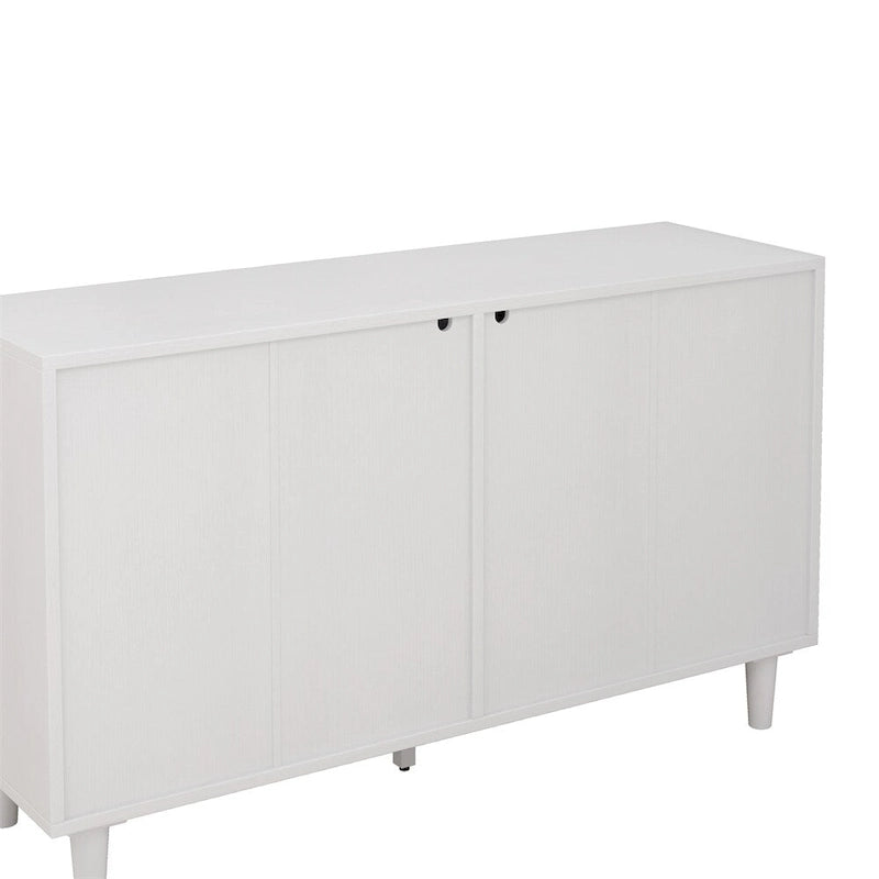 6-Drawer Rattan Storage Dresser – White Natural Woven Cabinet