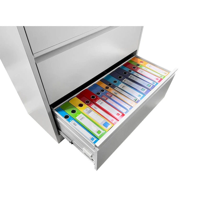 Seitlicher Aktenschrank mit 2 Schubladen und Schloss