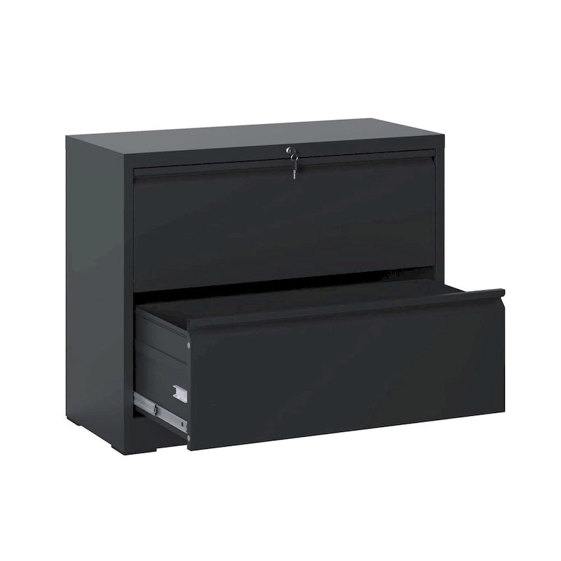 Seitlicher Aktenschrank mit 2 Schubladen und Schloss