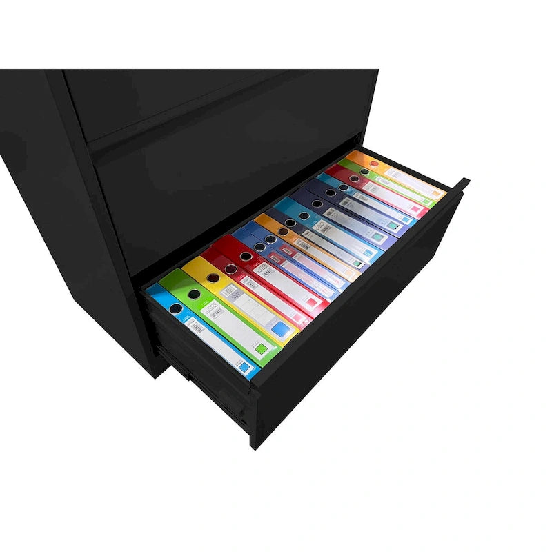 Seitlicher Aktenschrank mit 2 Schubladen und Schloss