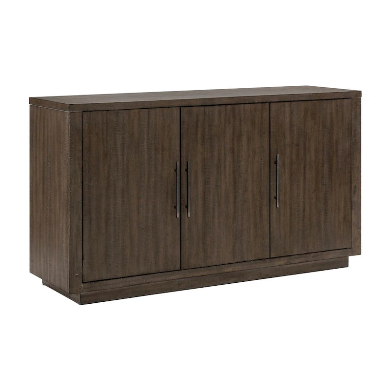 Credenza buffet da 60 pollici con ripiani regolabili - marrone