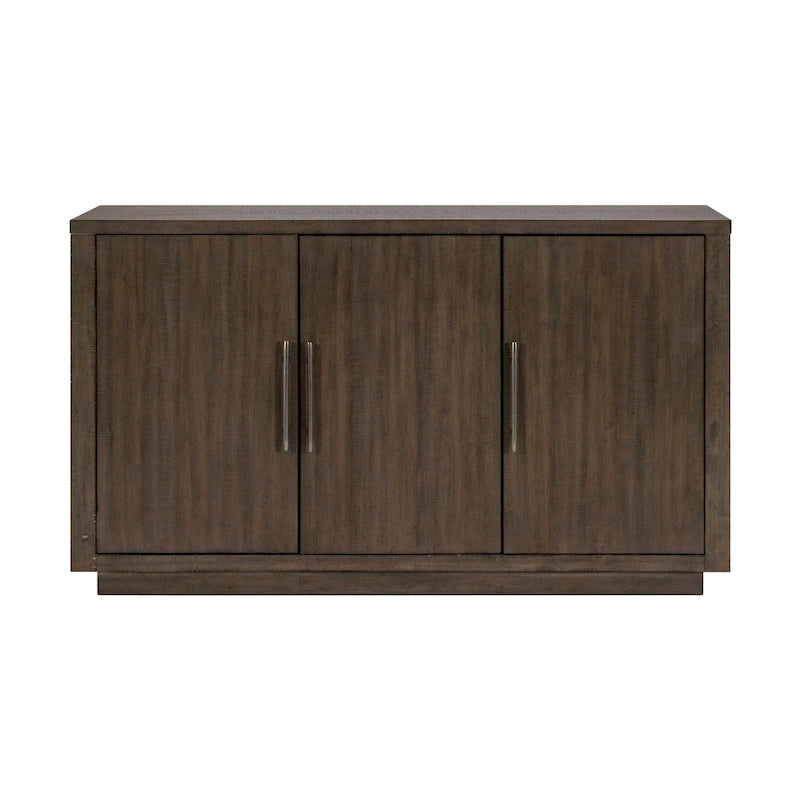 Credenza buffet da 60 pollici con ripiani regolabili - marrone