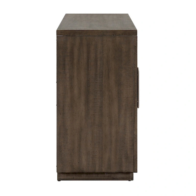 60-Inch Sideboard Buffet Cabinet with Adjustable Shelves – Brown