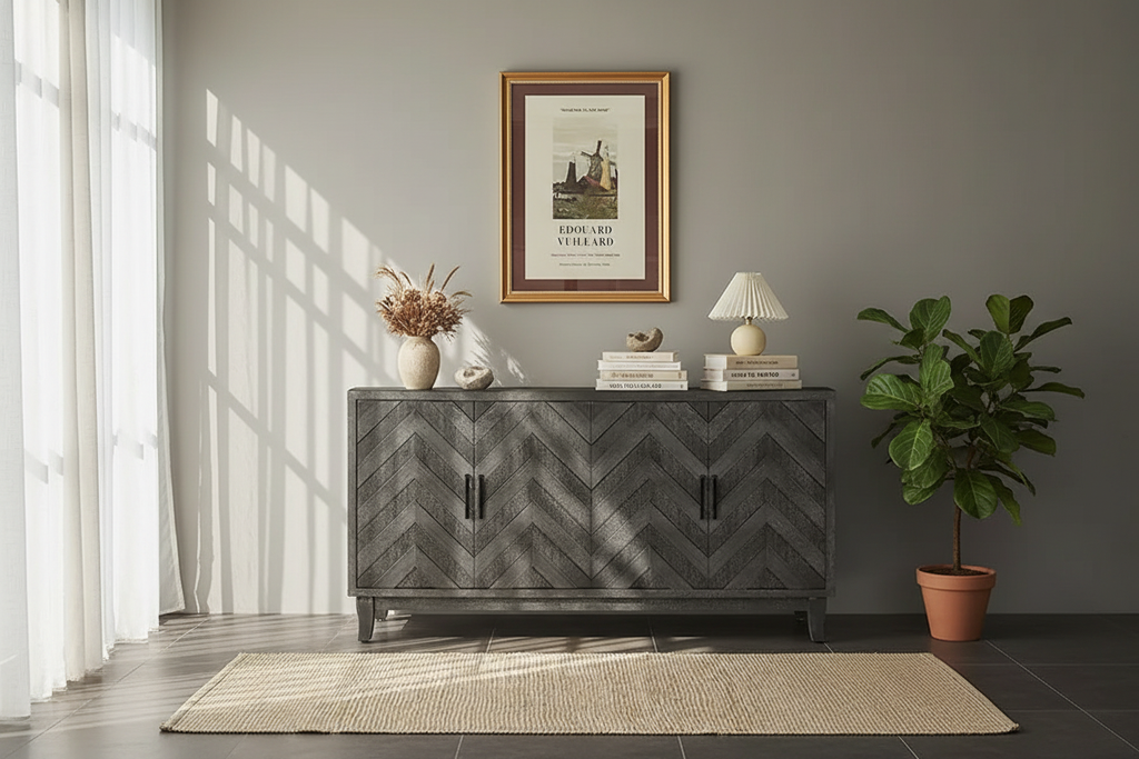 Sideboard in Modern Living Room Scene
