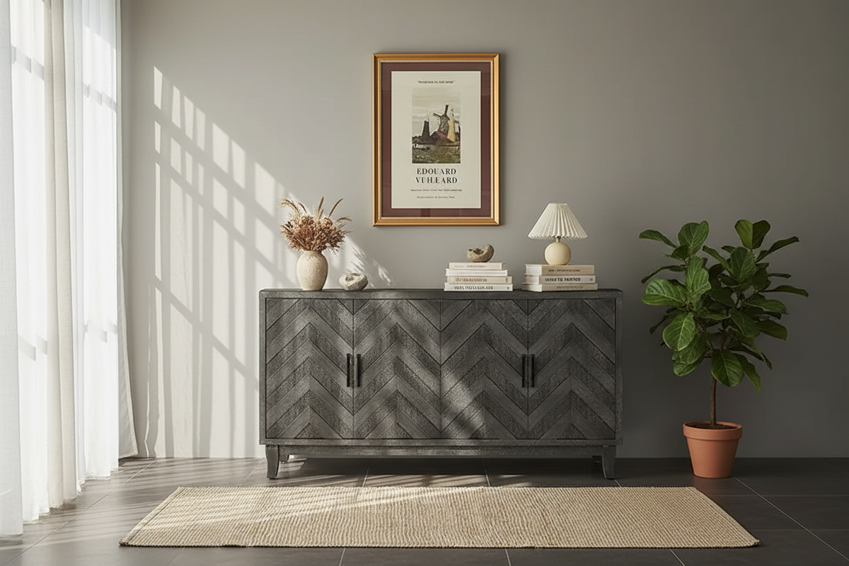 Sideboard in Modern Living Room Scene