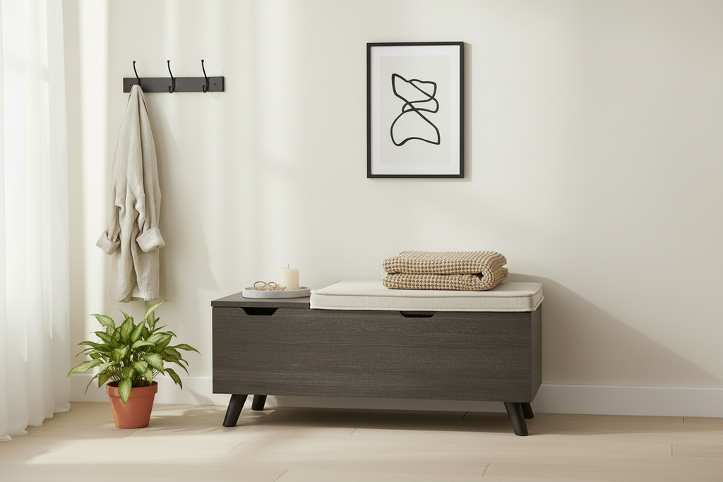 Storage Bench Entryway Scene